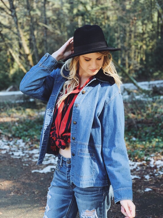 denim button up jacket