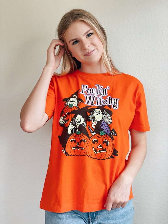 Vintage Halloween Witch Tee Shirt