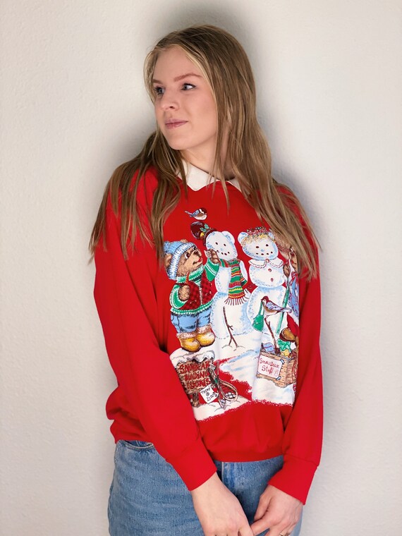 Vintage Christmas Holiday Sweater Sweatshirt - image 5