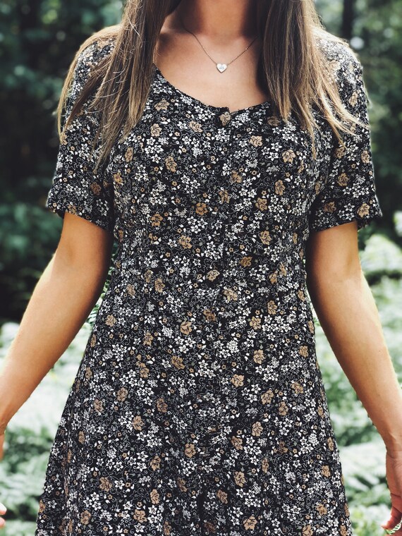 tie up back floral romper dress