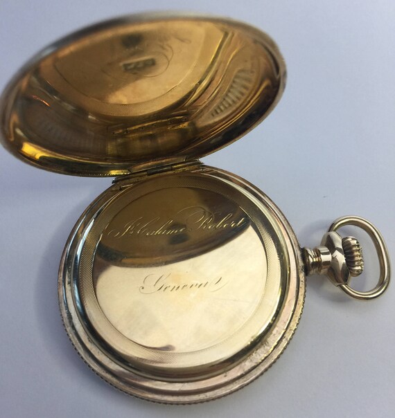 1910 Ornate Gold Elgin Pocket Watch - Gem display picture 1