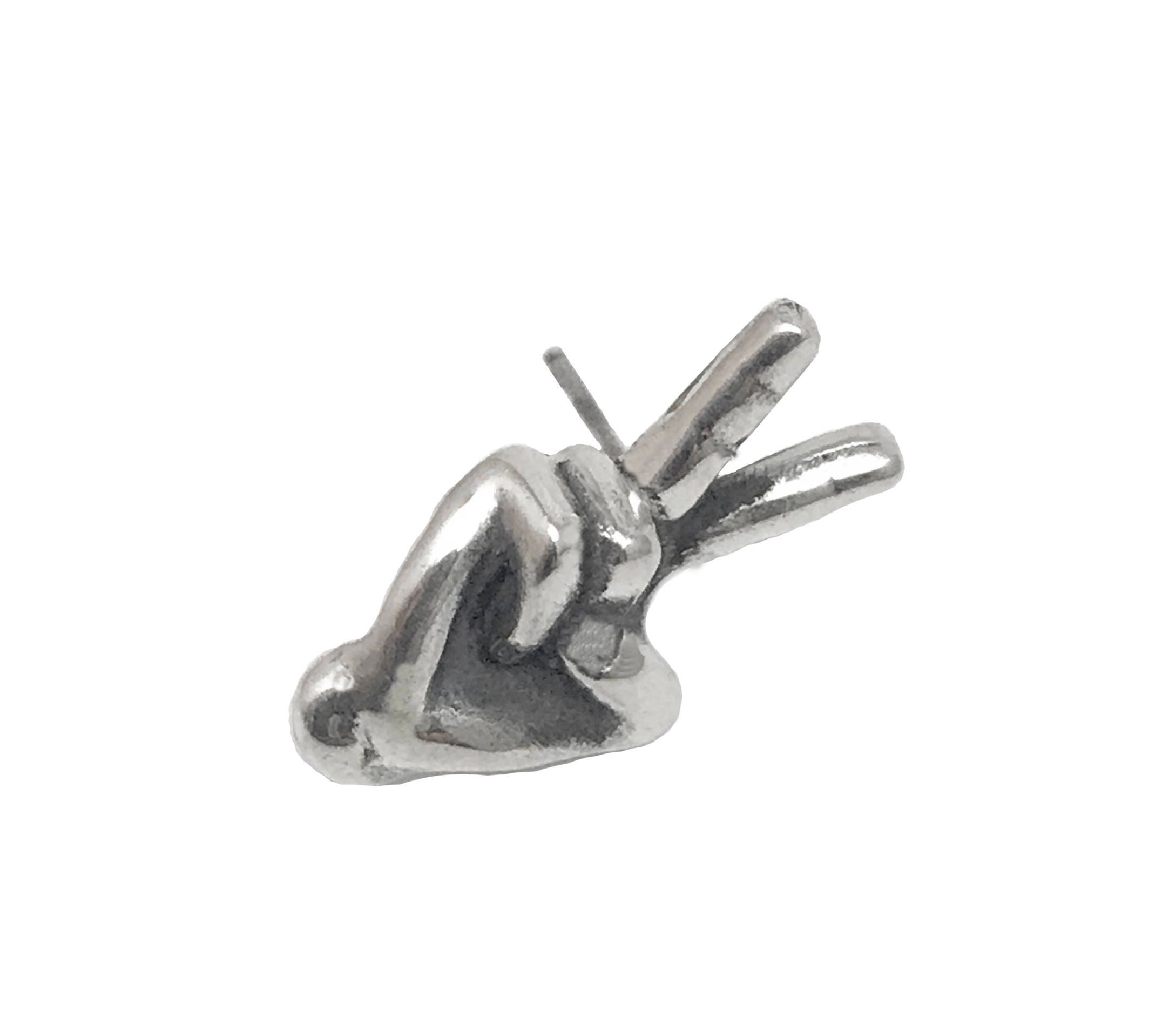 Orecchini in argento sterling con simbolo della pace: gioielli Victory fatti a mano - Italia