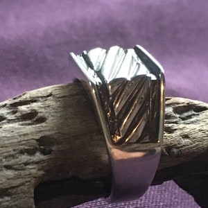 thumbnail image 2 of Handmade 925 Sterling Silver Solid Signet Ring – Unisex Engraved Keepsake – Size G (3.5), Made In Australia 2 of 2
