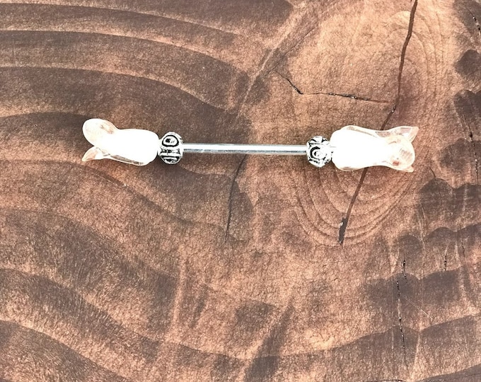 Crystal Blush Flower Knife Rest