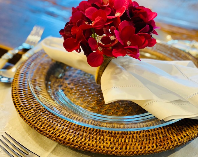 Pink Hydrangea Flower Napkin Ring