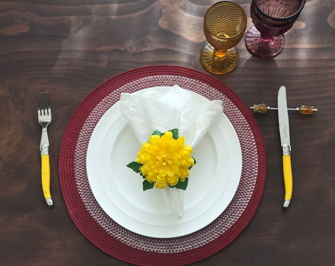 Yellow Flower Napkin Ring