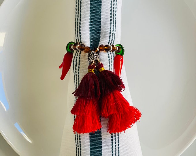 Crystal Pepper Napkin Ring