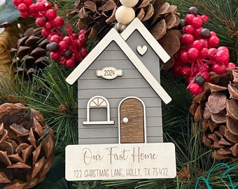 House ornament, Our First Home Ornament, Family Home Ornament, 2025 Ornament, Housewarming gift, New home gift, New home purchase gift