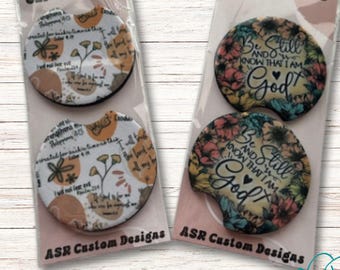 Car Coasters, Set of 2, Inspirational Car Coasters, Cute Car coasters, Cup Holder Coasters, Cute Car Accessories, Small Gift
