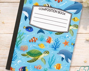 Personalized Composition Notebook Cover, Peel & Stick Composition Book Cover, Pretty Composition Notebook, Matte Vinyl Stickers