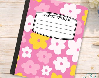 Personalized Composition Notebook Cover, Peel & Stick Composition Book Cover, Pretty Composition Notebook, Matte Vinyl Stickers