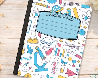 Personalized Composition Notebook Cover, Peel & Stick Composition Book Cover, Pretty Composition Notebook, Matte Vinyl Stickers