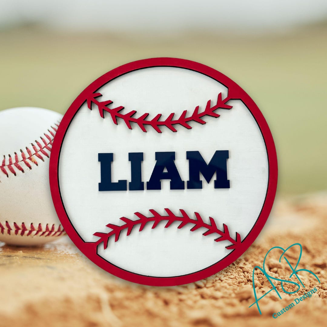 Kid's Baseball Sign, Personalized Name Sign, Nursery Decor, Kid's Room ...