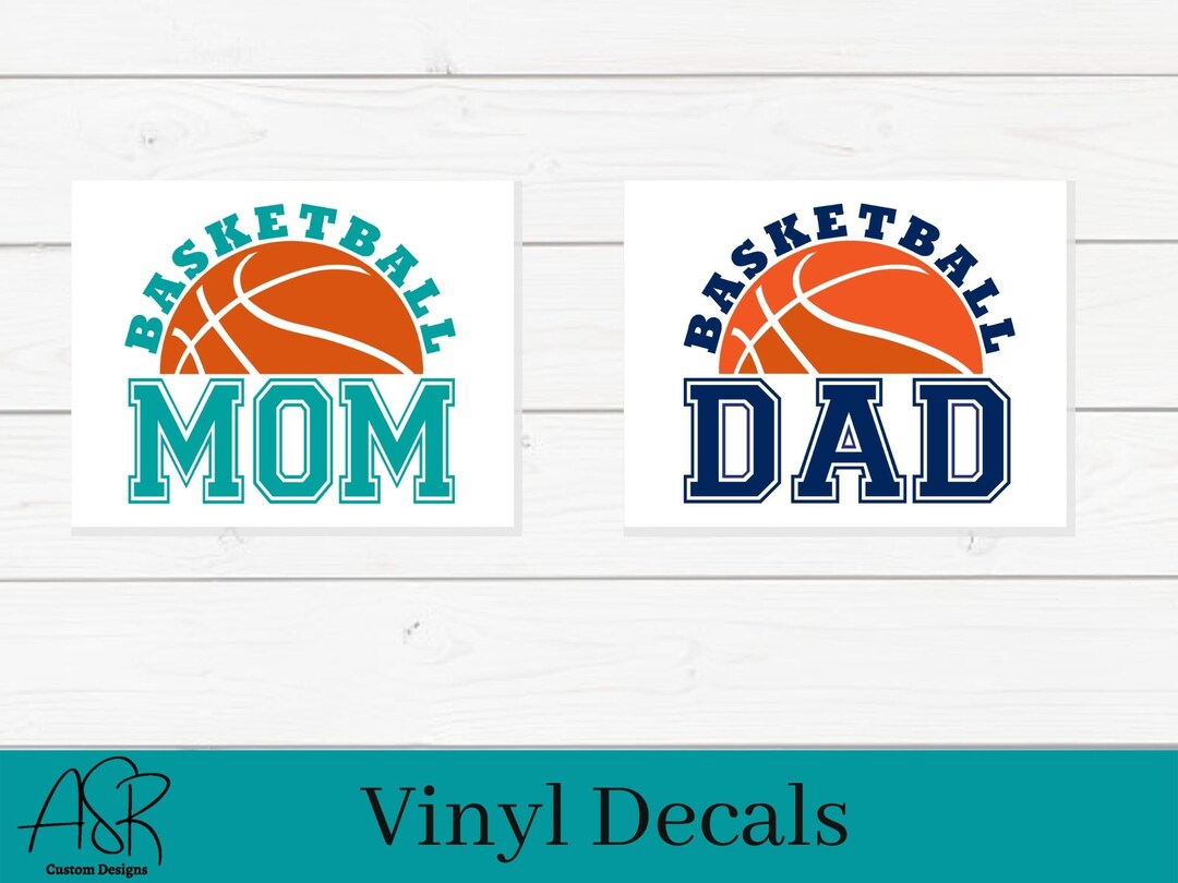 Basketball Mom or Dad Vinyl Decal | Car Decal | Cup Decal | Laptop ...