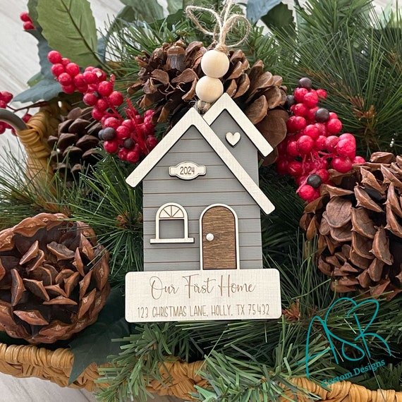 House ornament, Our First Home Ornament, Family Home Ornament, 2025 Ornament, Housewarming gift, New home gift, New home purchase gift