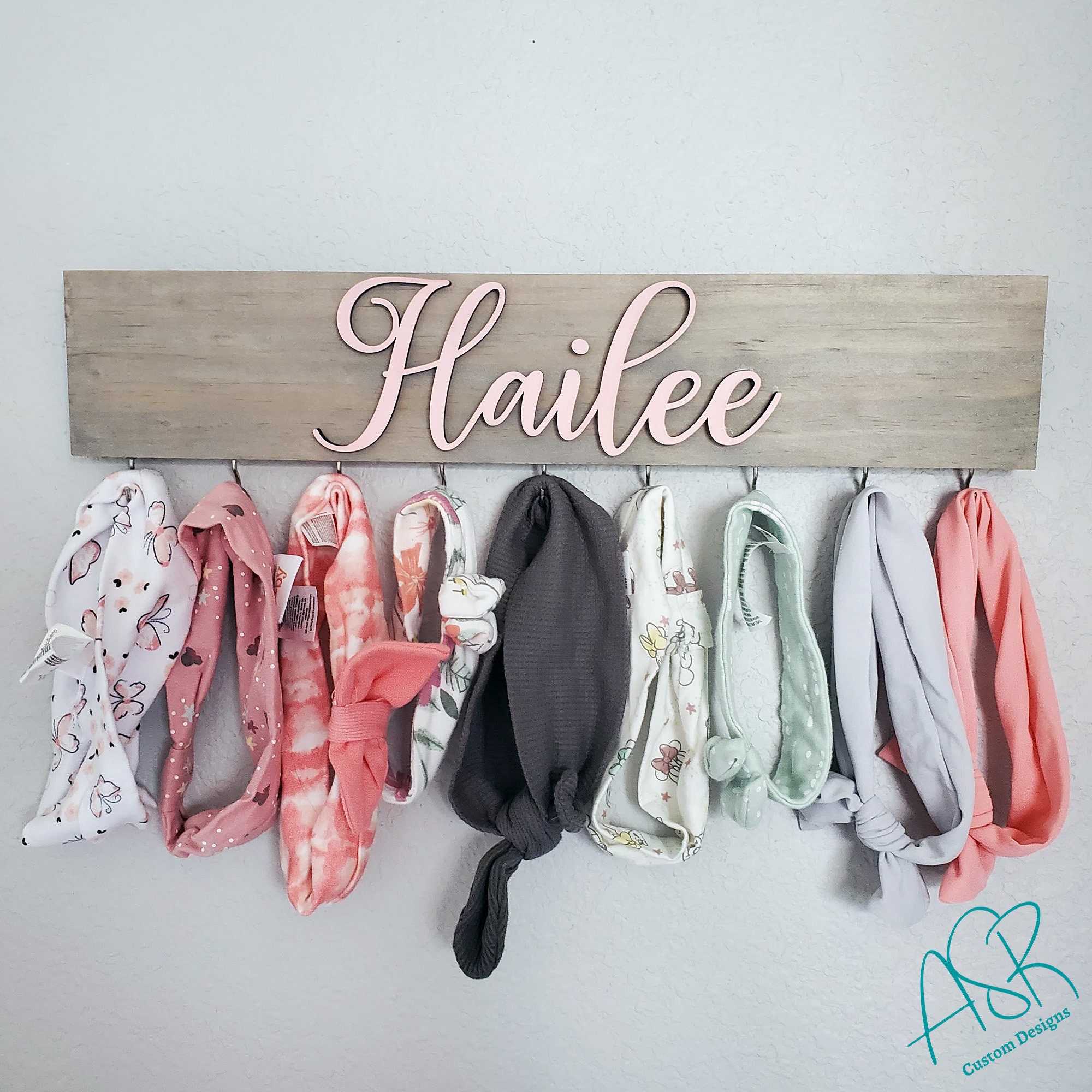  Hair Bow Holder for Walls, Hooks for Headbands and Jewelry,  Personalized Hair Bow Holder, Farmhouse Decor, Rustic Baby Nursery,  Personalized Baby Shower Gift, Organizer, Hair Bow Holder : Handmade  Products