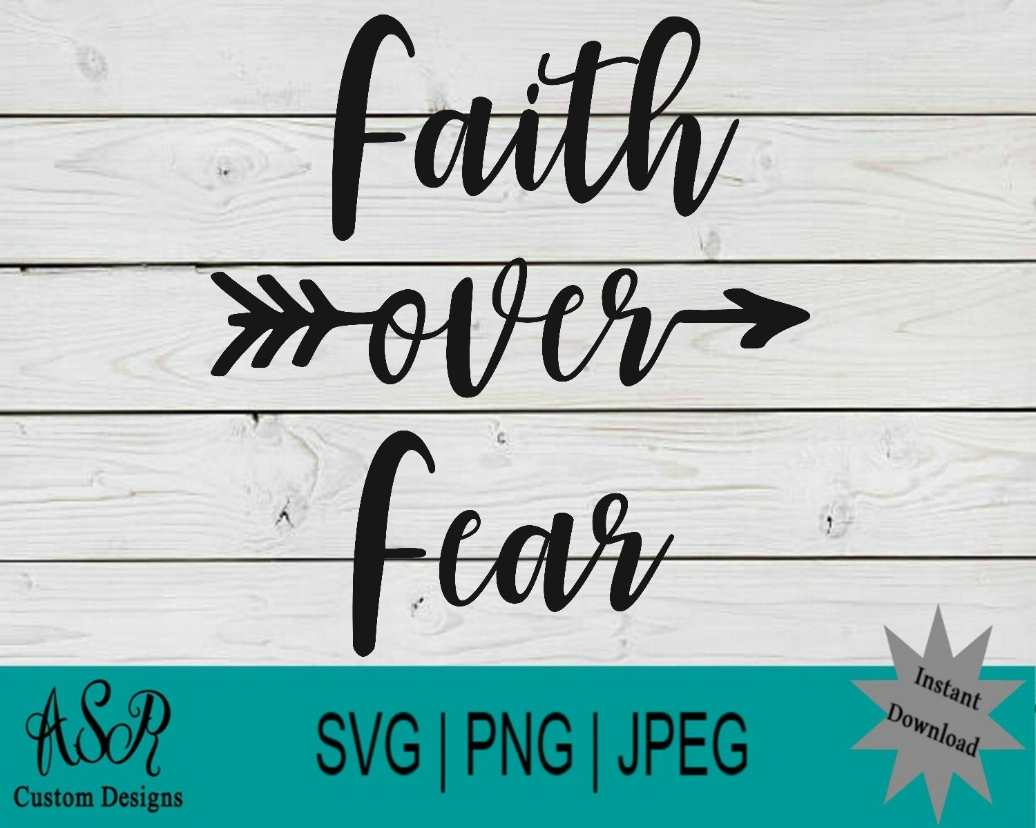 Faith Over Fear SVG Cricut Files Faith Over Fear Png PNG | Etsy