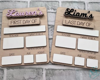 Back to School Sign, Personalized First Day of School Sign, Last Day of School Sign, Back to School Photo Prop
