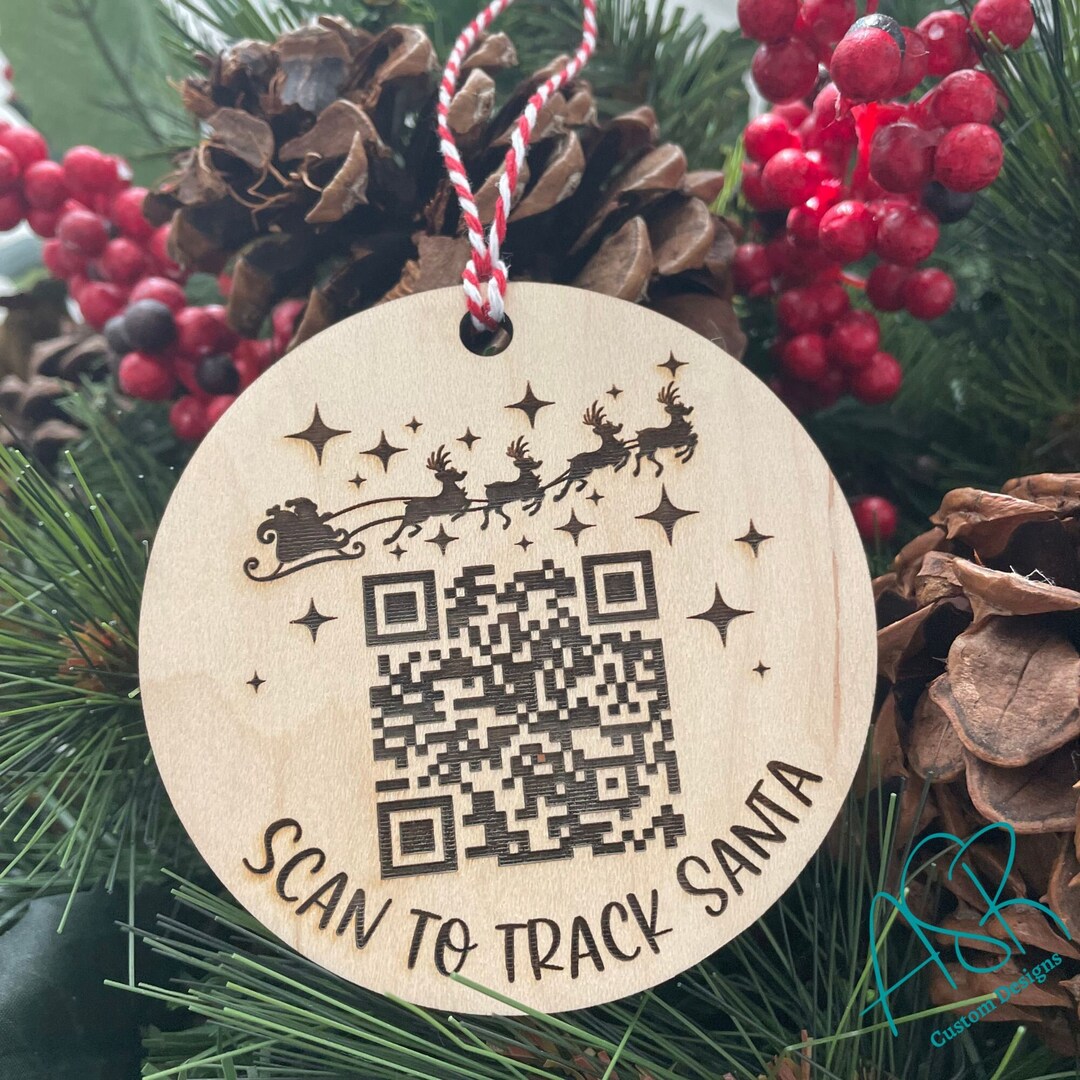 Santa Tracker Ornament, Christmas Santa Tracker, Track Santa on