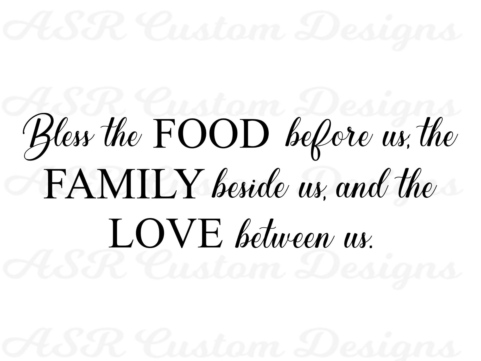 Bless the Food Before Us SVG PNG Cricut Files - Etsy