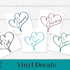 Nana with heart vinyl decal Car Decal Cup Decal Grandmother gift Grammy Gigi Mother's Day image 2