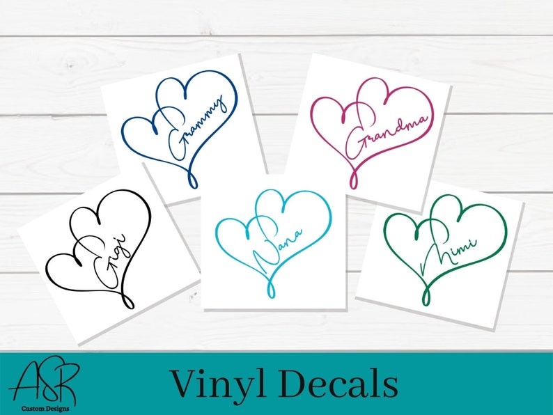 Nana with heart vinyl decal Car Decal Cup Decal Grandmother gift Grammy Gigi Mother's Day image 2