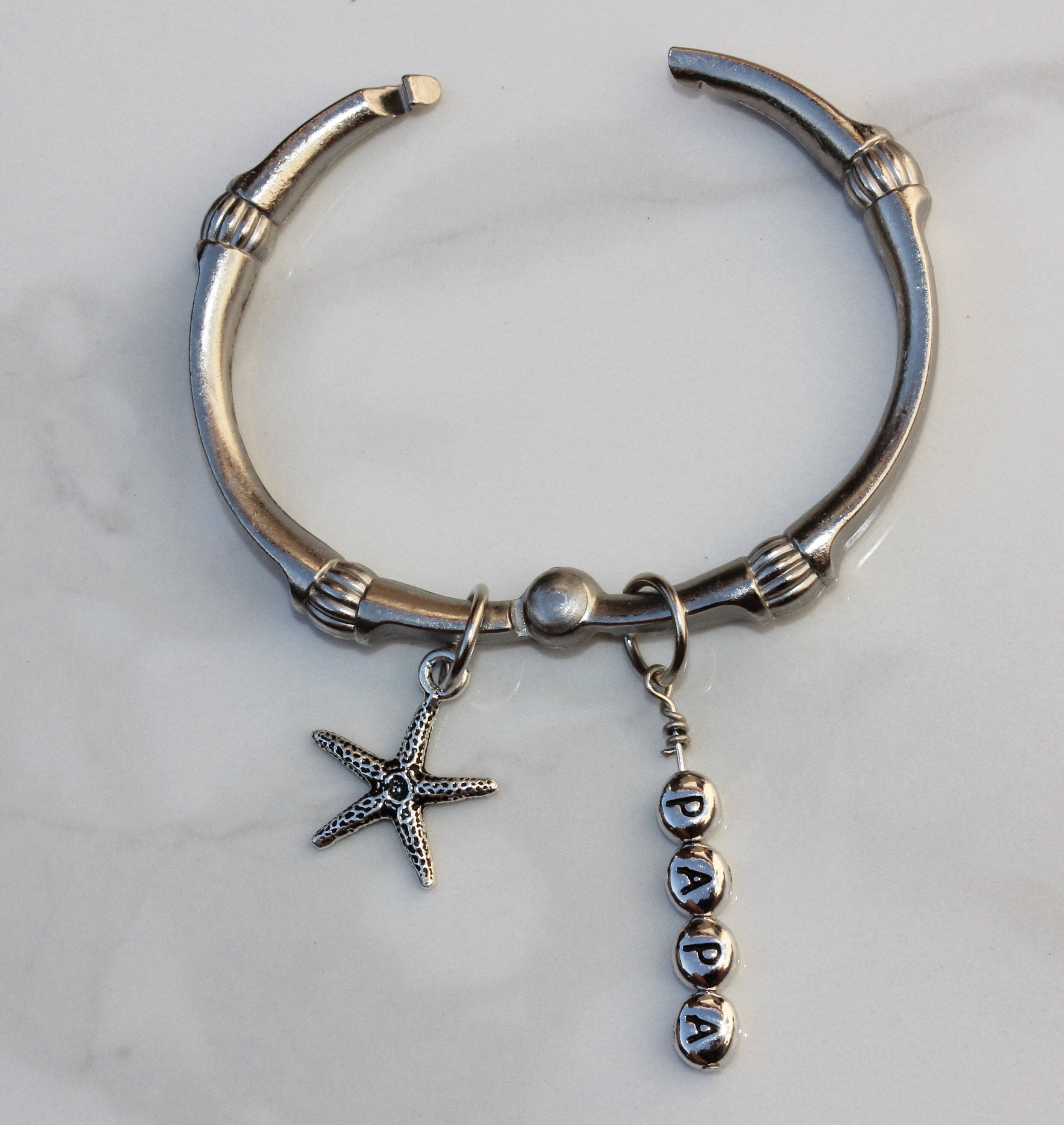 Starfish Towel Organizer, Sea Star Silver Charm, Starfish ...