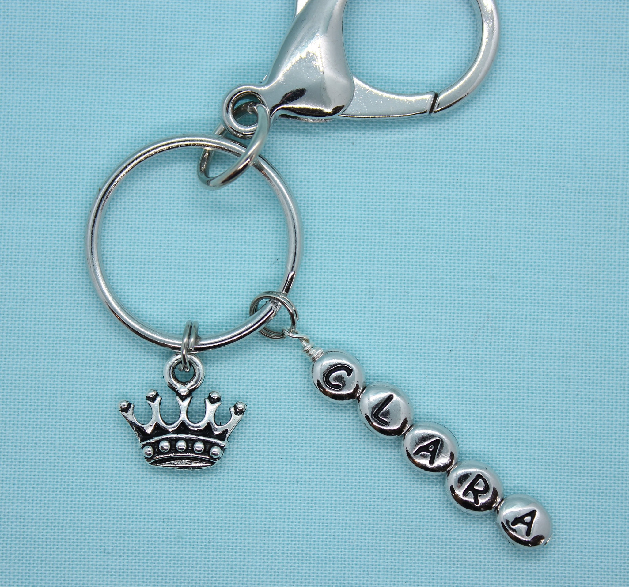 Crown Keychain, Stainless Steel Custom Crown Keyring, Princess Crown