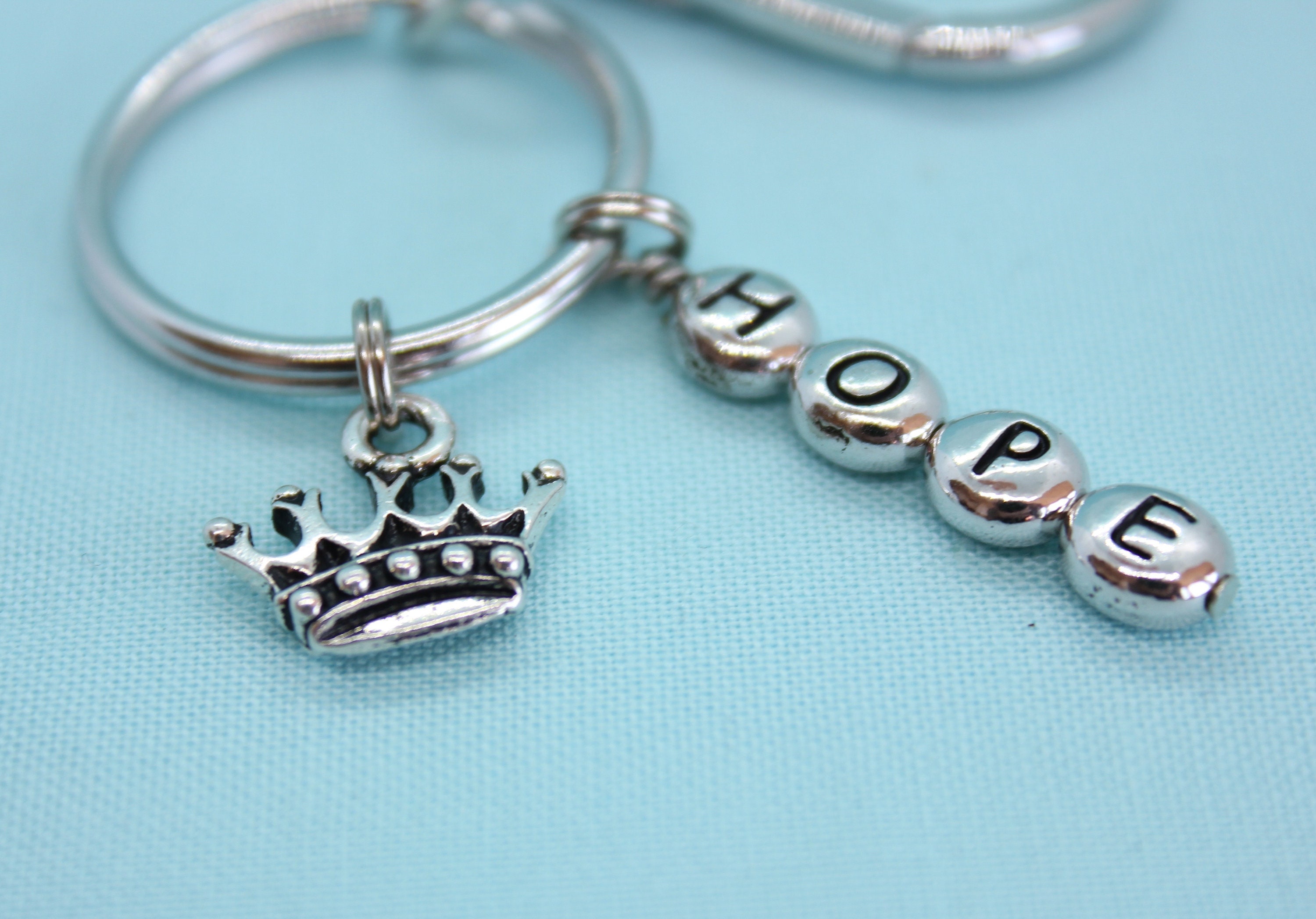 Crown Keychain, Stainless Steel Custom Crown Keyring, Princess Crown