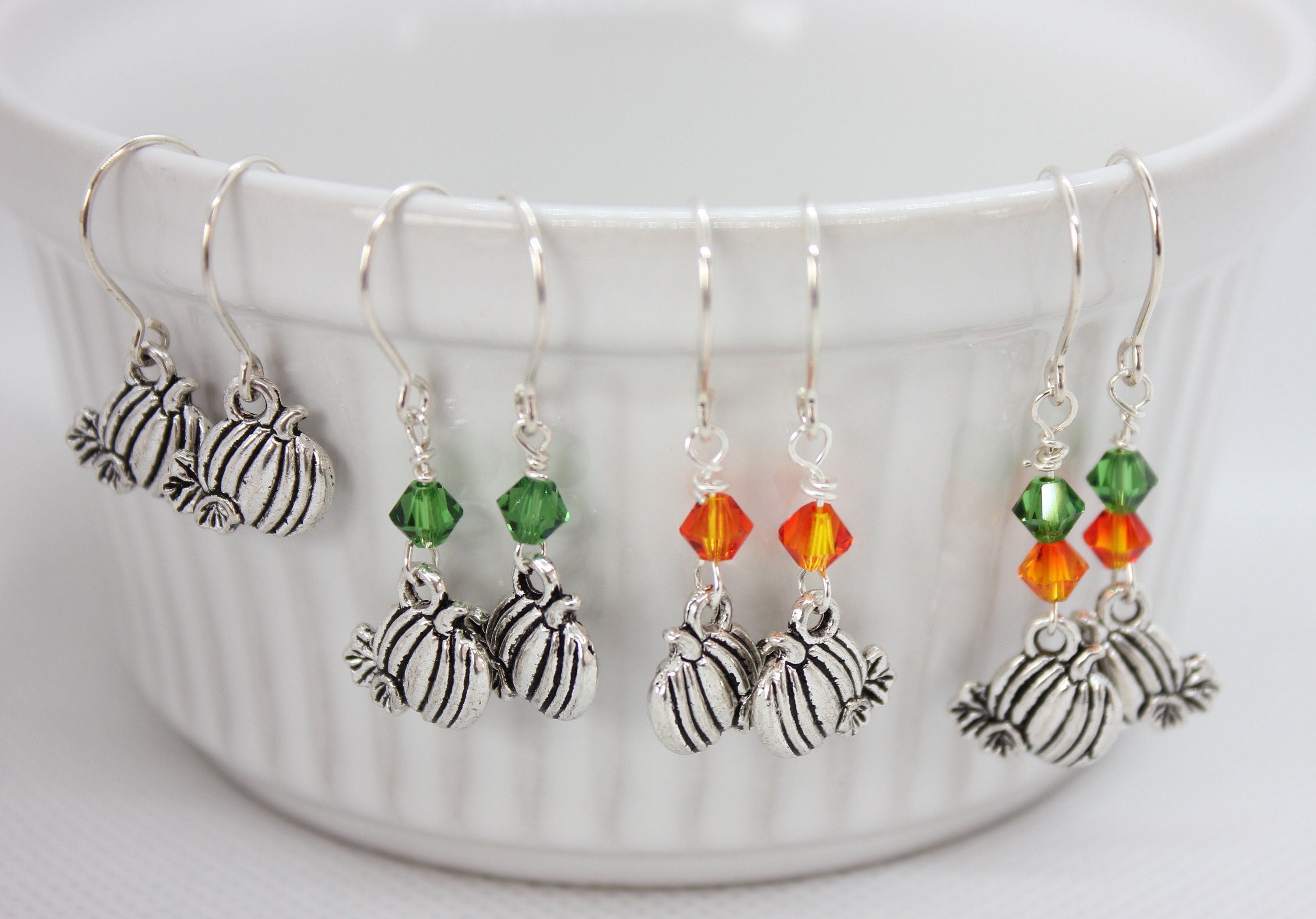 Pumpkin Earrings, Fall Jewelry, Autumn Jewelry, Harvest Earrings