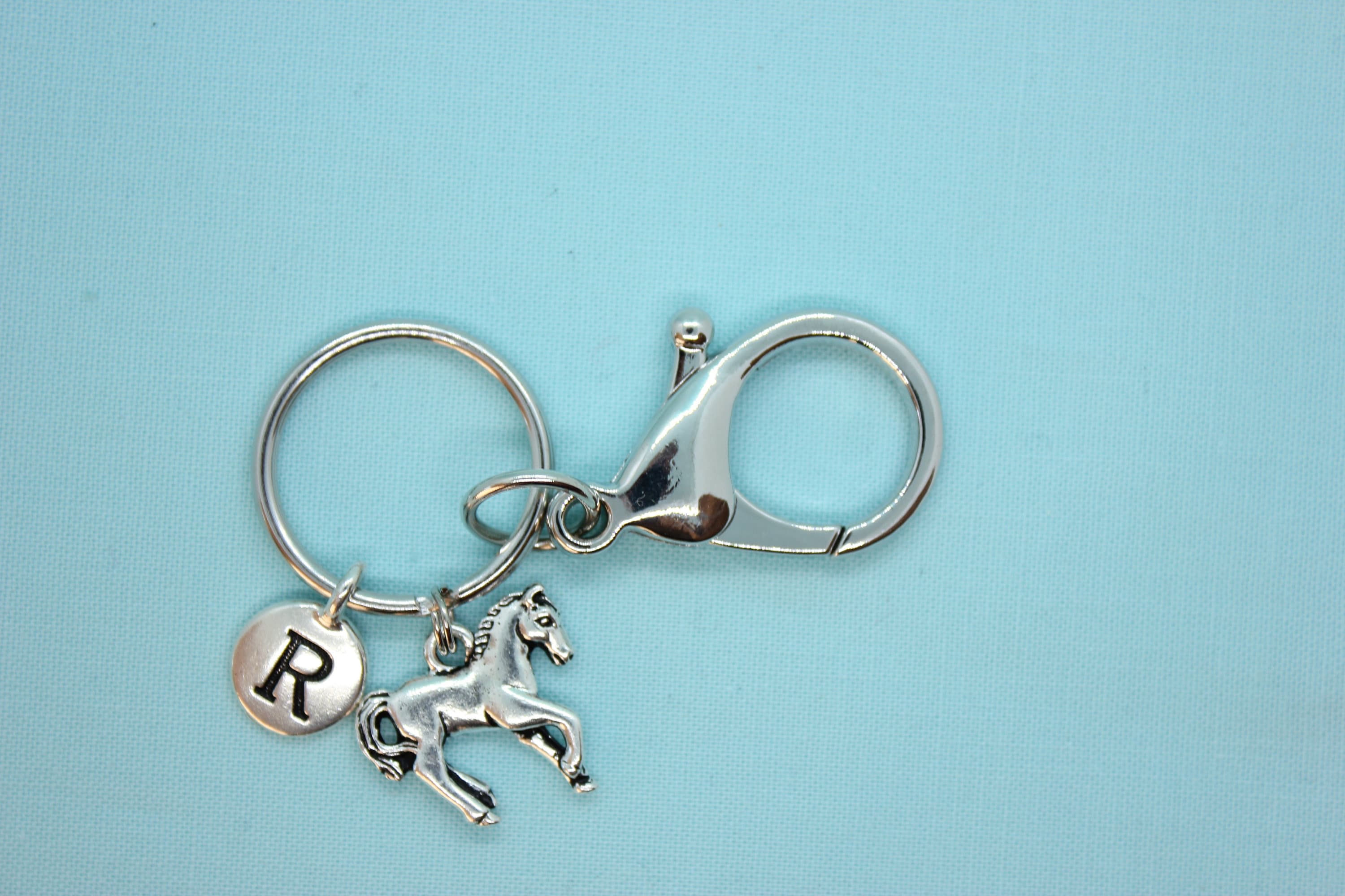 Horse Keychain Personalized, Stainless Steel Western Keychain, Western