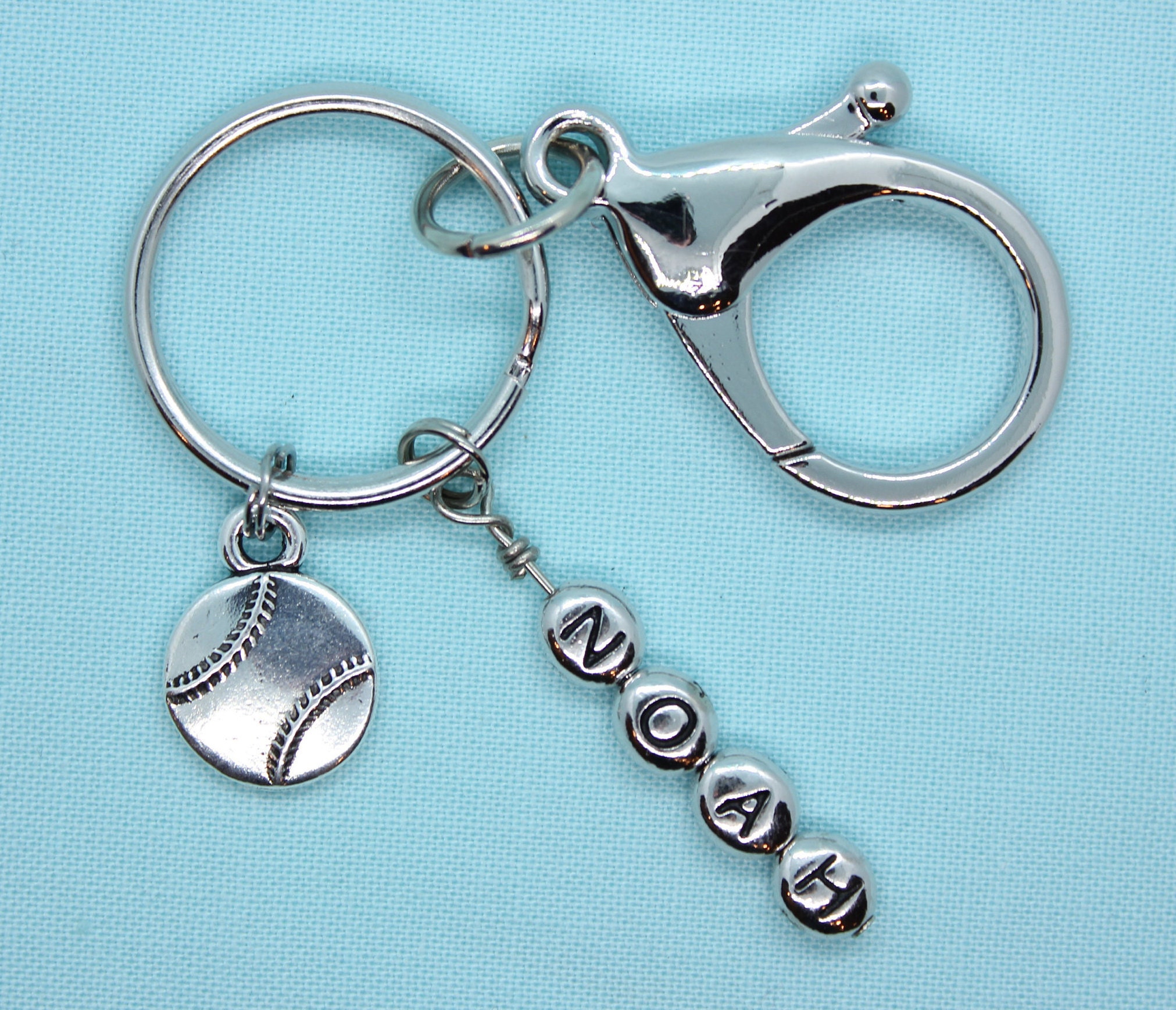 Softball Coach Gift, Softball Team Gift, Stainless Steel Keychain