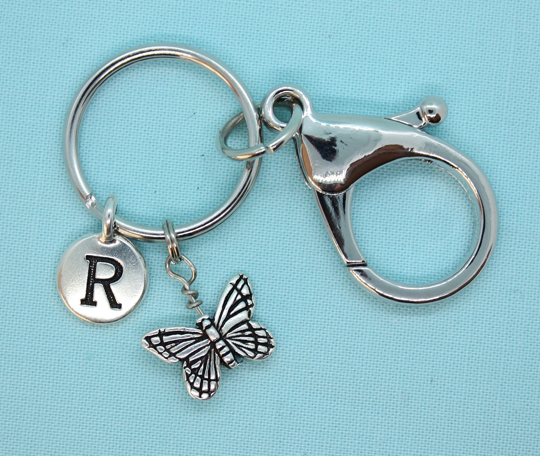 Butterfly Keychain, Key Ring Custom, Butterfly Charm, Butterfly Keyring
