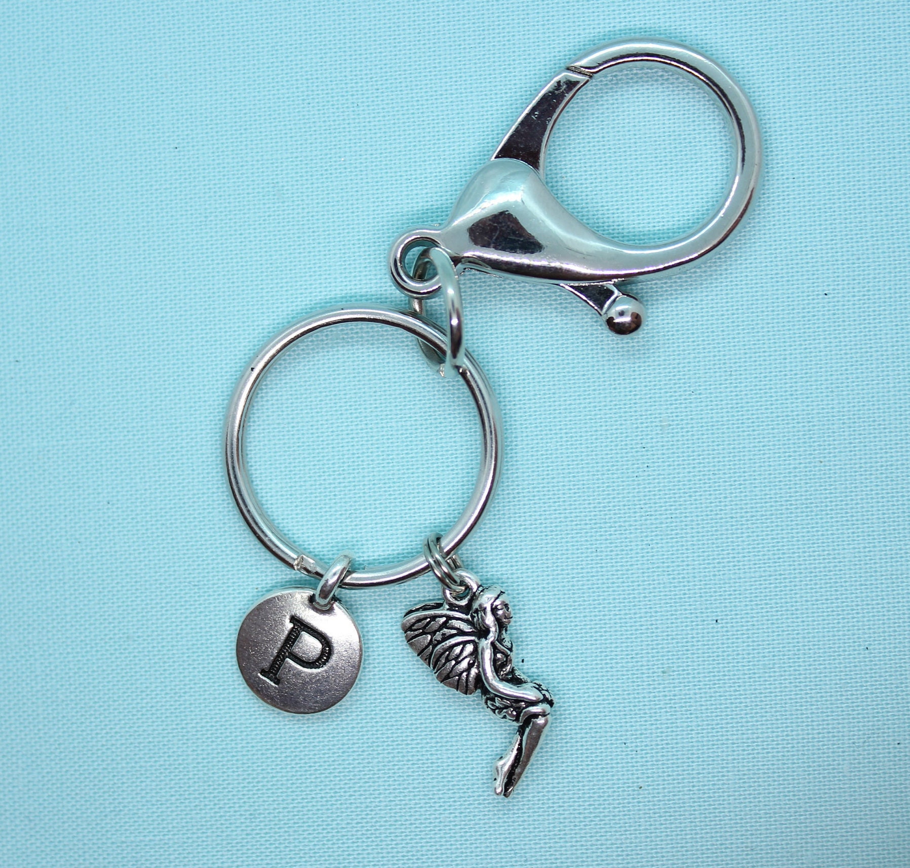 Fairy Keychain Personalized, Stainless Steel Fairy Keychain, Fairy