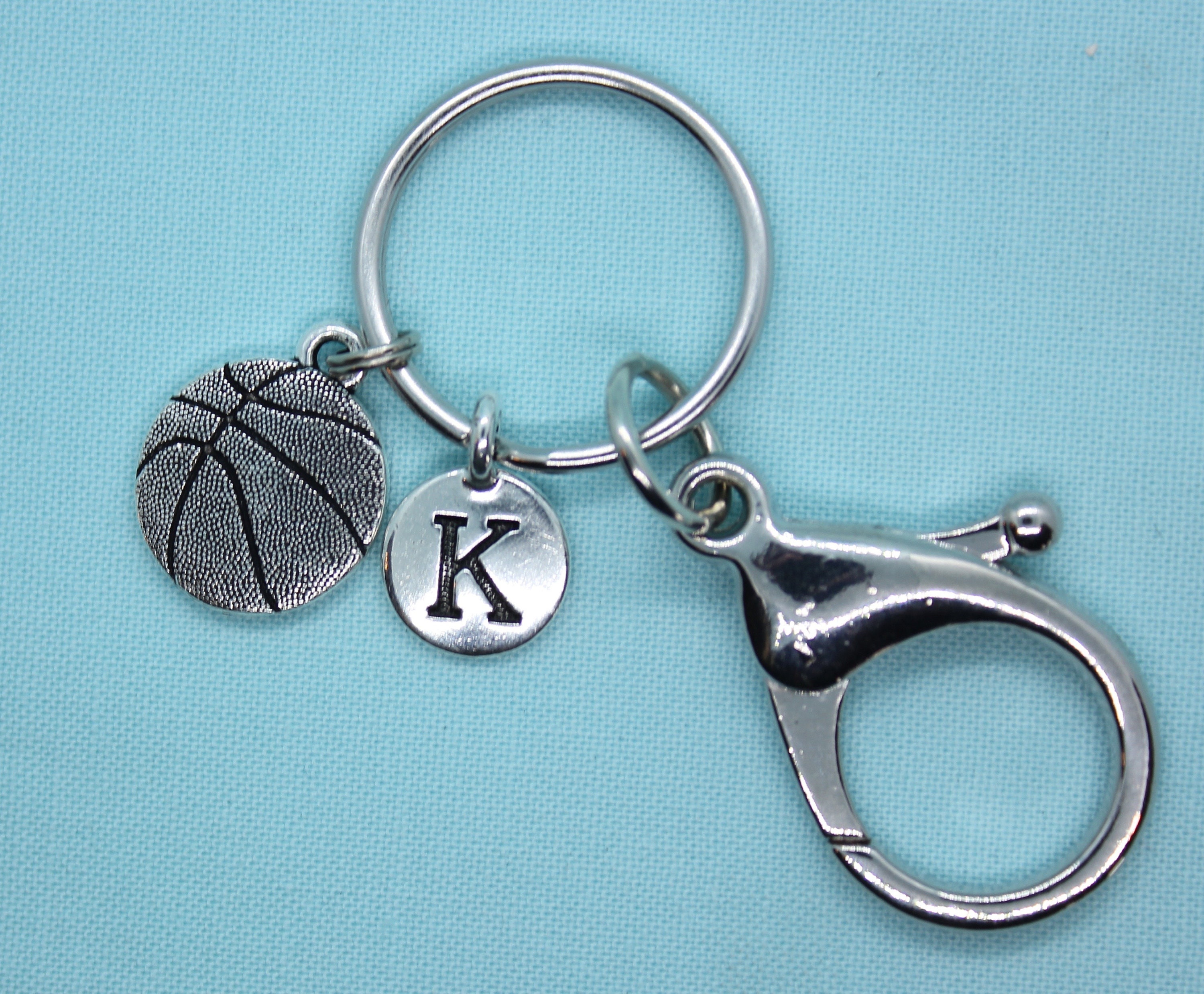 Basketball Keychain Personalized, Stainless Steel Keychain, Custom