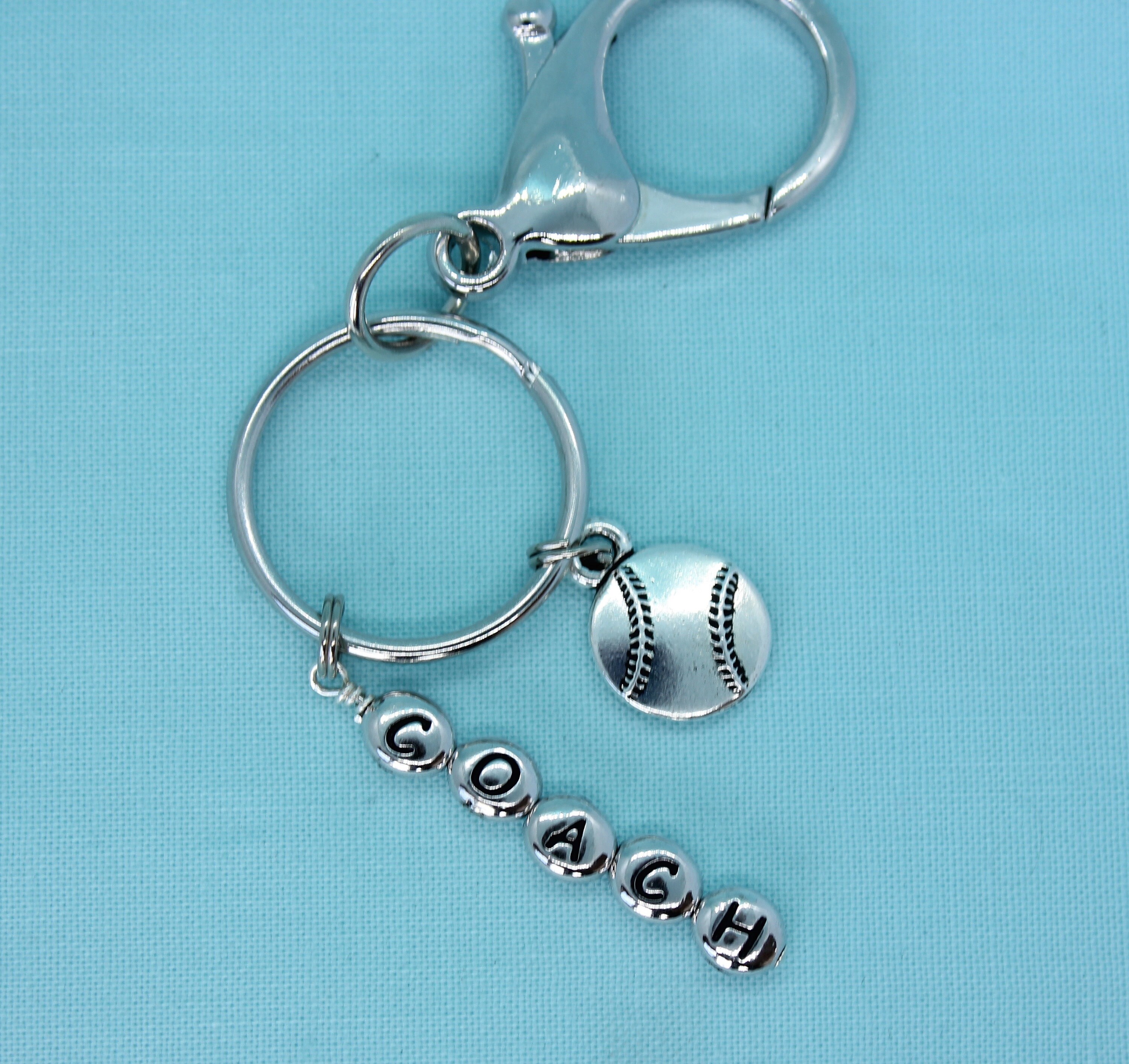 Softball Coach Gift, Softball Team Gift, Keychain Personalized, Zipper