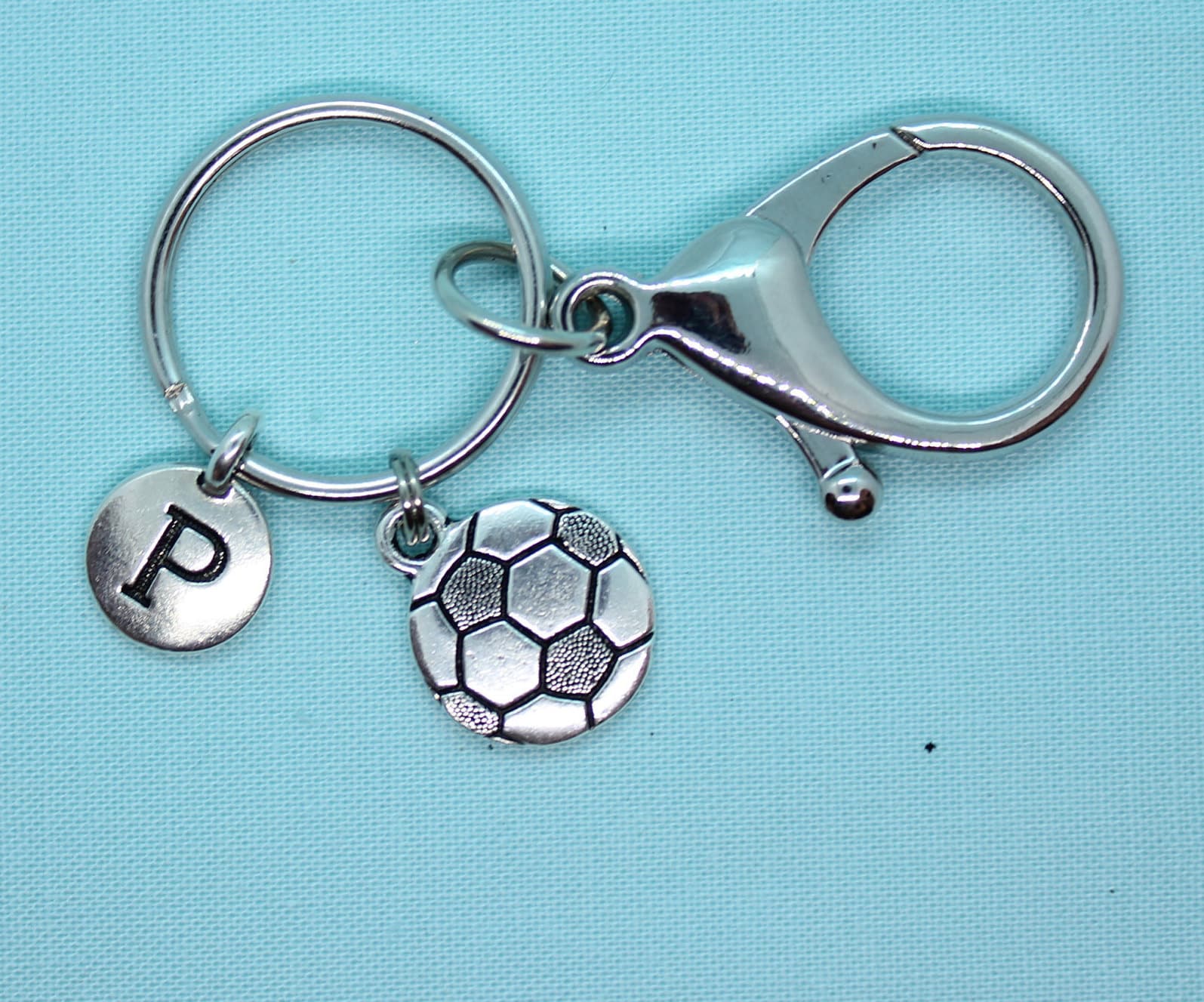 Soccer Keychain Personalized, Soccer Keyring, Car Accessory, Soccer