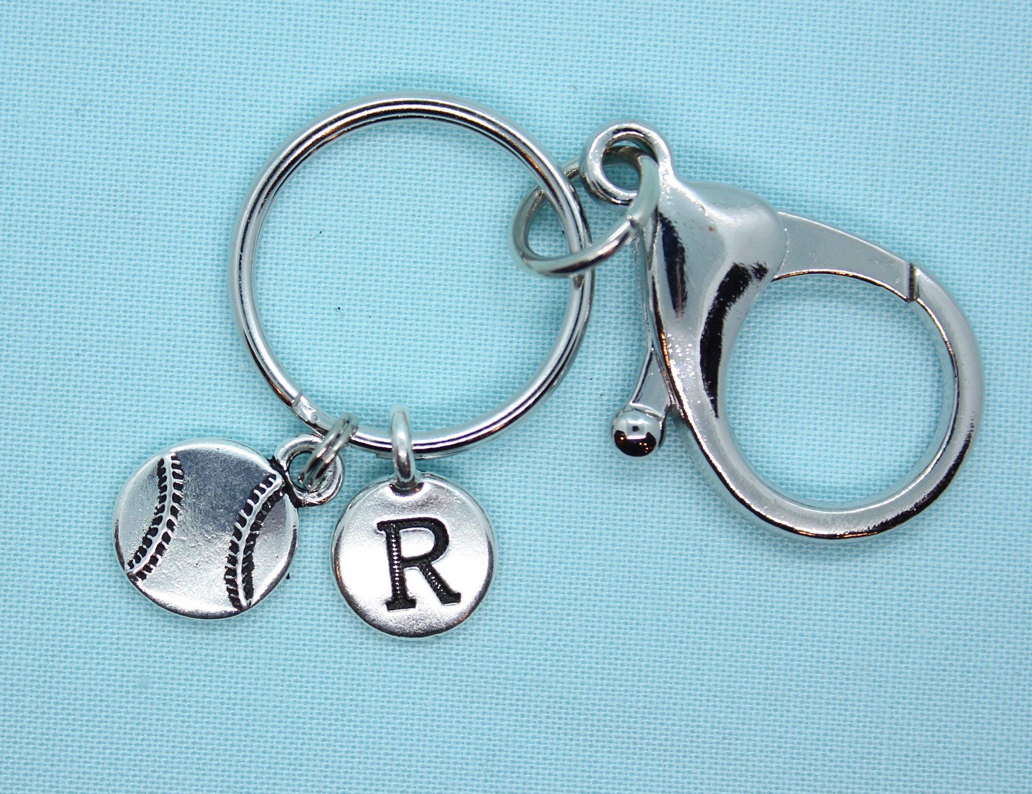 Softball Coach Gift, Softball Team Gift, Stainless Steel Keychain