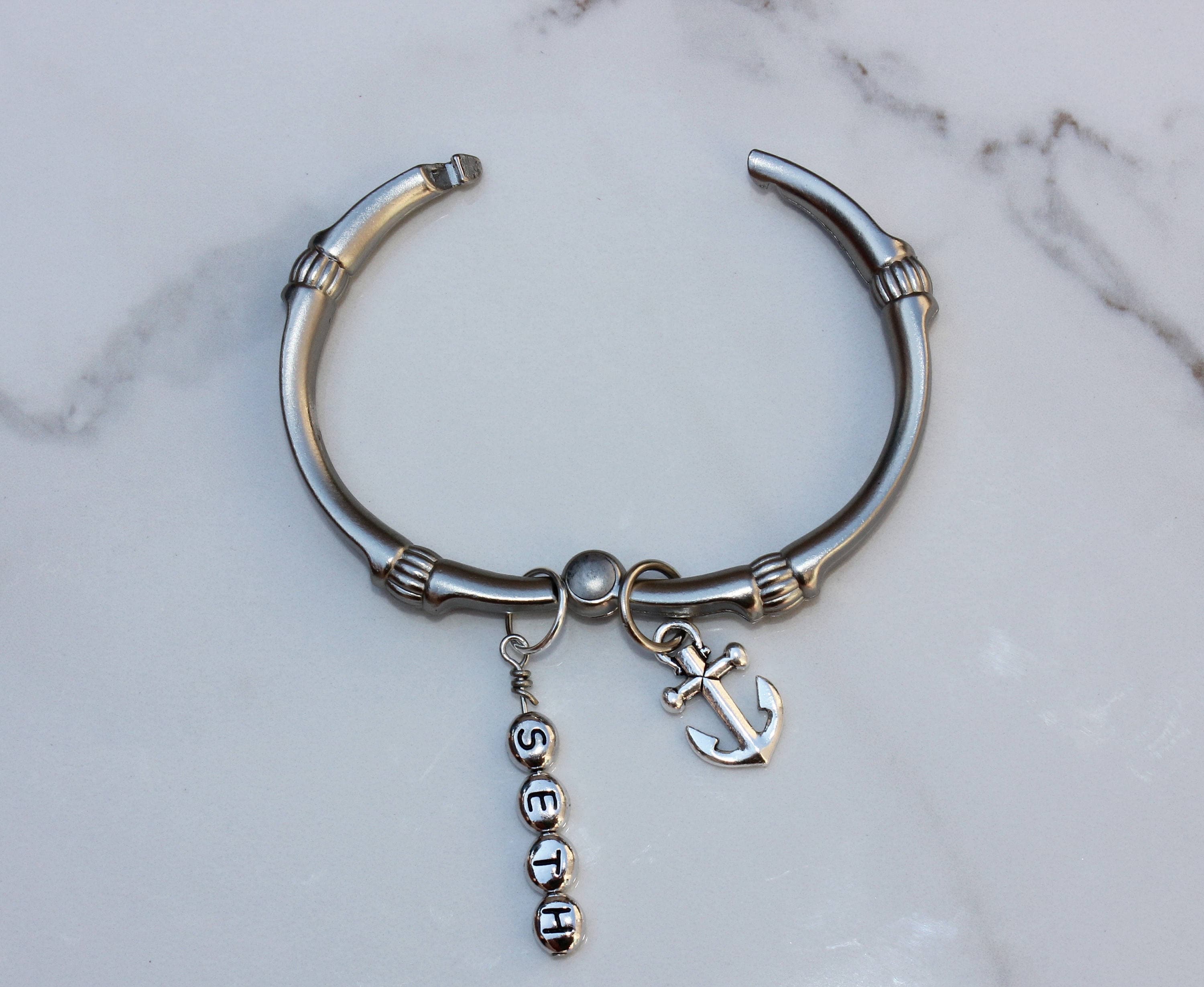 Anchor Towel Identifier, Anchor Towel Organizer, Nautical Bathroom