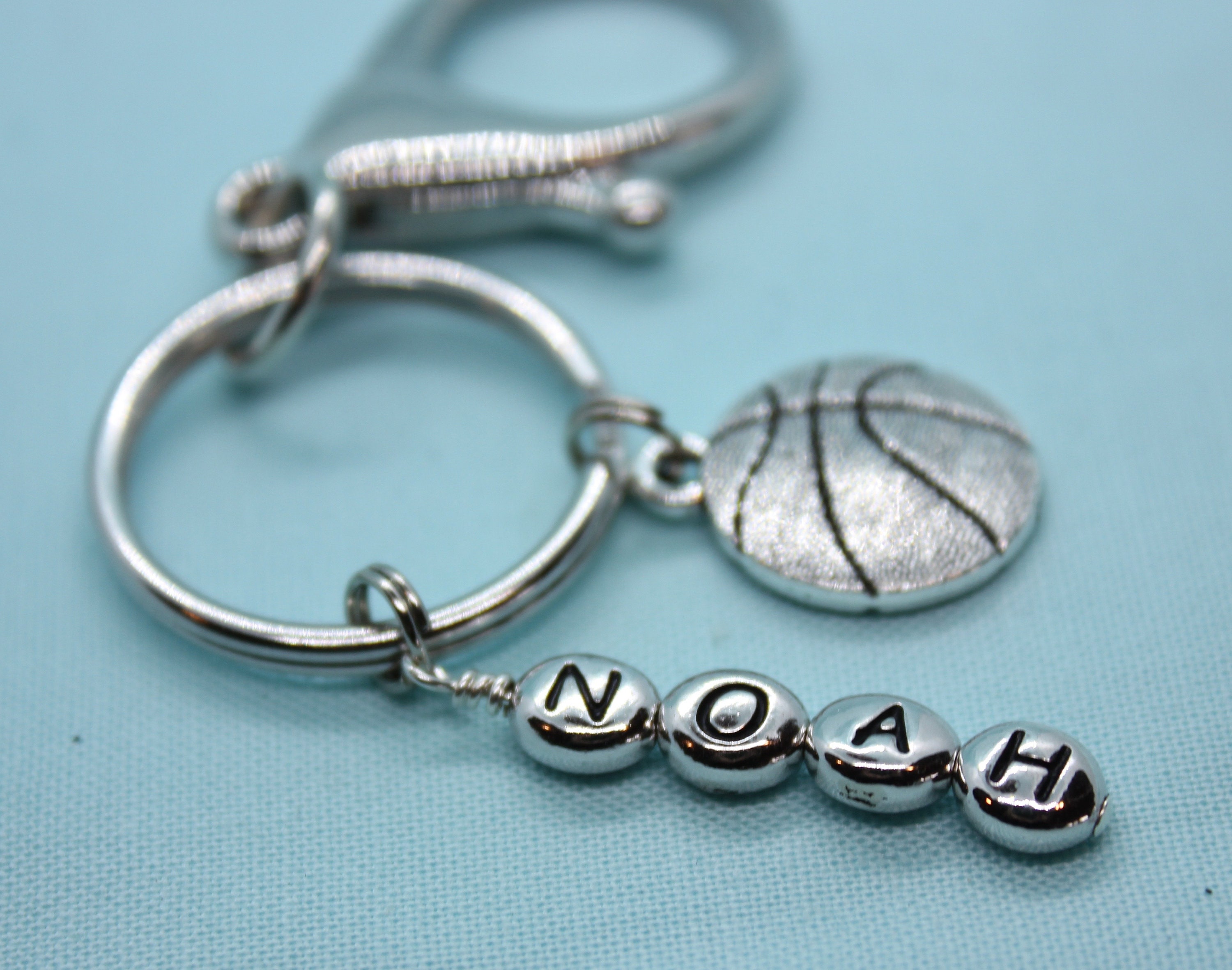 Basketball Keychain Personalized, Stainless Steel Keychain, Custom