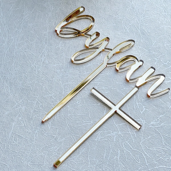 Acrylic Cross, Baptism Cross, Christening Cross,Crucifix, Baby Blessing, Cake Charm, Cake Topper