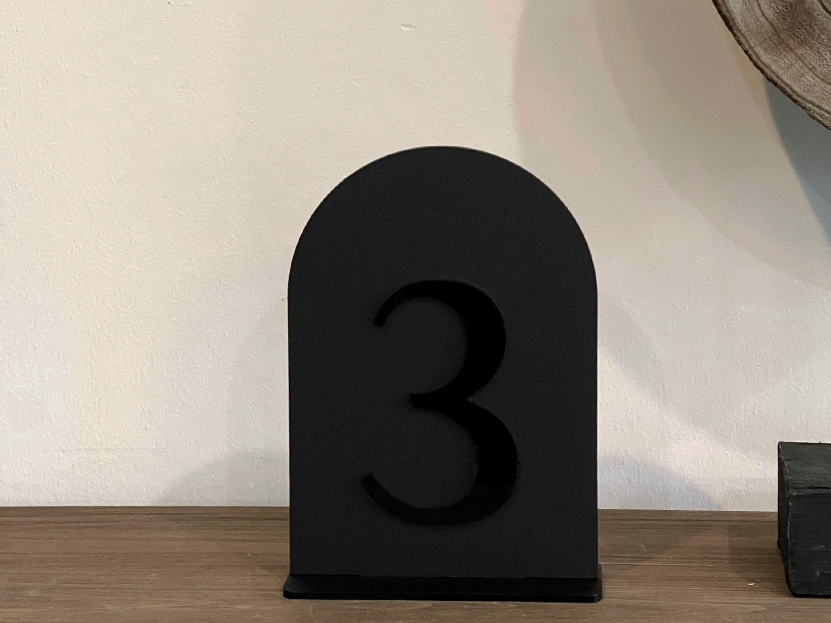 Matte Black Acrylic Table Numbers Black Acrylic Signs Table Etsy