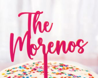 Personalized Acrylic Cake Topper: Custom Name, Wedding, Birthday