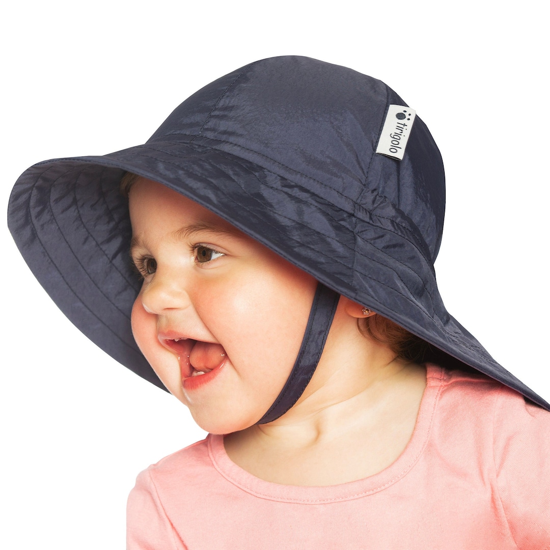 Wide Brim Outdoor Hat Navy for Babies and Kids Tirigolo Etsy