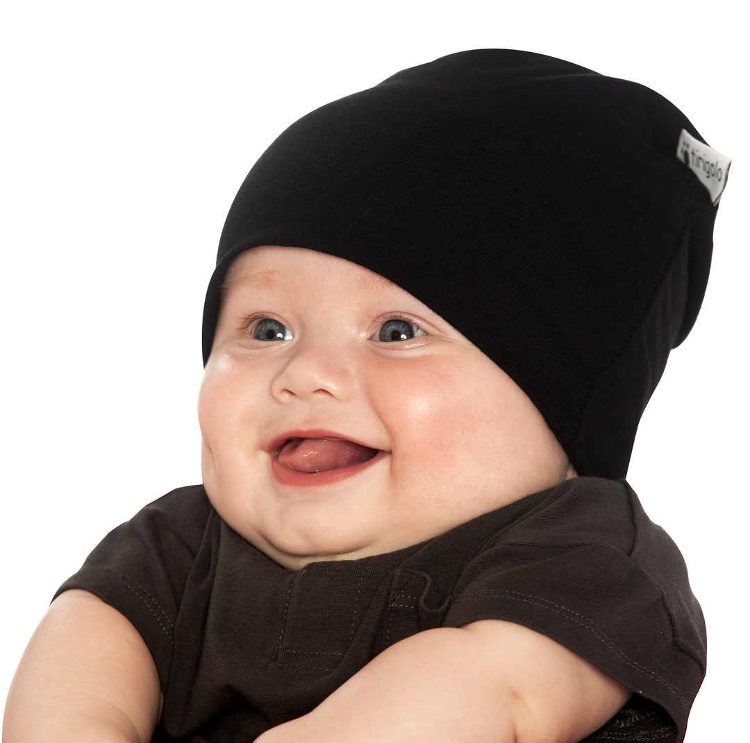 Black Beanie Toque in cotton for babies and kids Tirigolo - Etsy.de