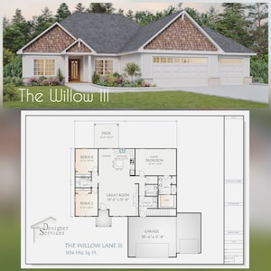 Willow Lane III House Plan, 1654 Square Feet
