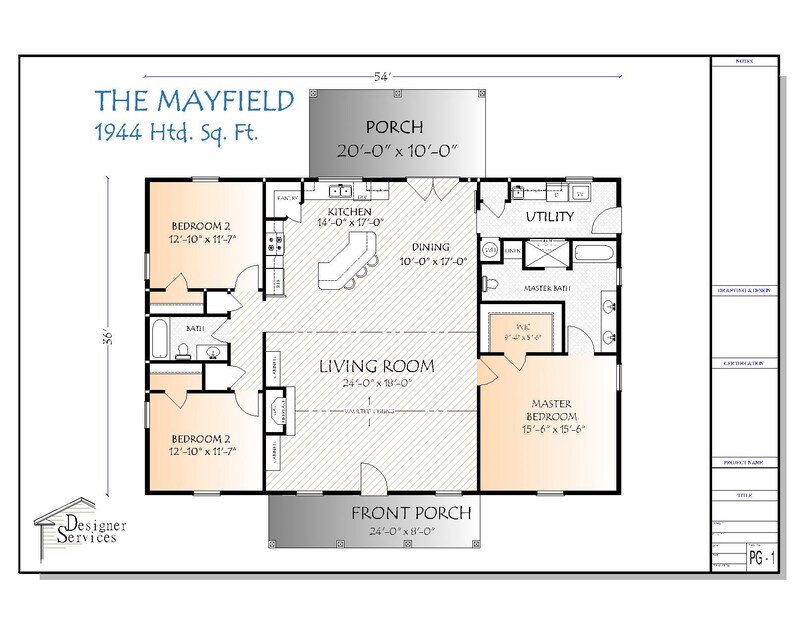 Mayfield House Plan 1944 Square Feet Etsy Mayfield House Plan 1944 Square Feet Etsy