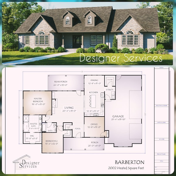 Barberton Plan, 2002 Heated Square Feet