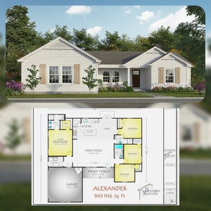 Alexander House Plan, 1663 Square Feet