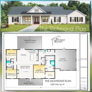 Richmond House Plan, 2160 Square Feet